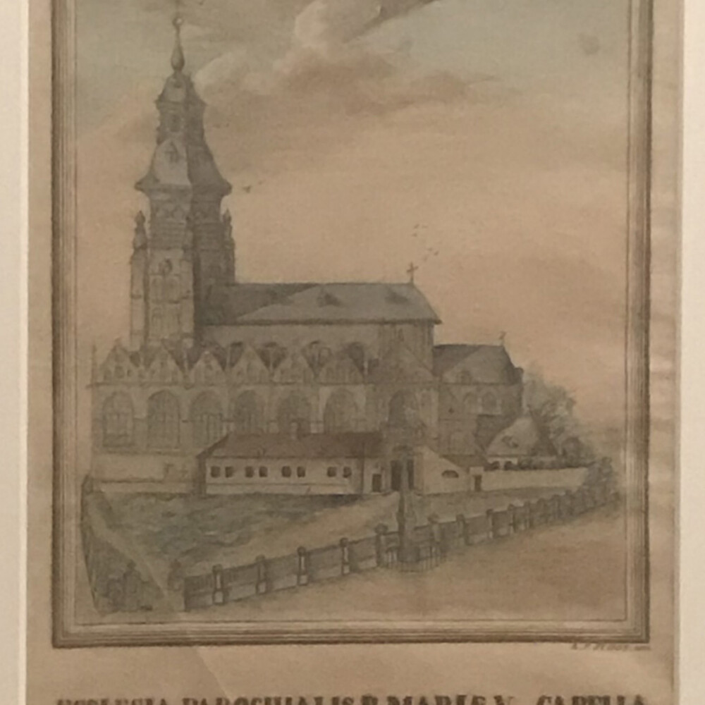 Schoy, A.F. (1854) "The Kapellekerk and its cemetery in 1763" Broodhuis, Brussels (image)
