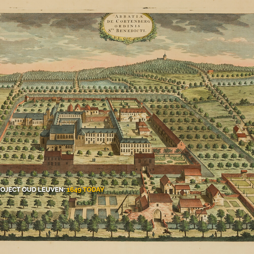 Sanderus, A. (1726-1727) "ABBATIA DE CORTENBERG ORDINIS STI. BENEDICTI." in "Chorographia Sacra Brabantiae" Brussels/'s Gravenhage: Christiaan Van Lom (image) - Colourised