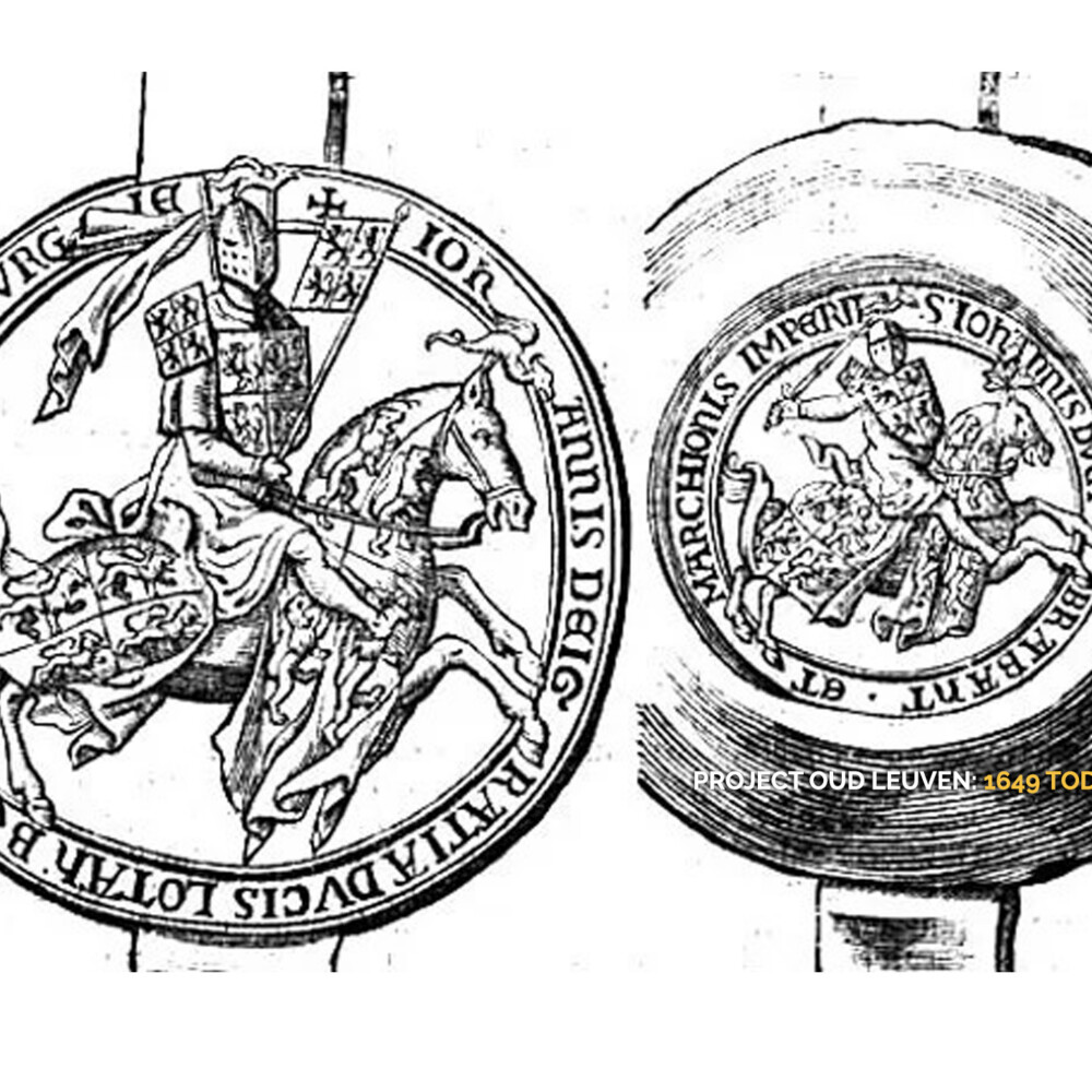 Jan II van Brabant. (1312) "Details of the seals" Brussels: VRT (image) ©Harold Tor - Project Oud Leuven