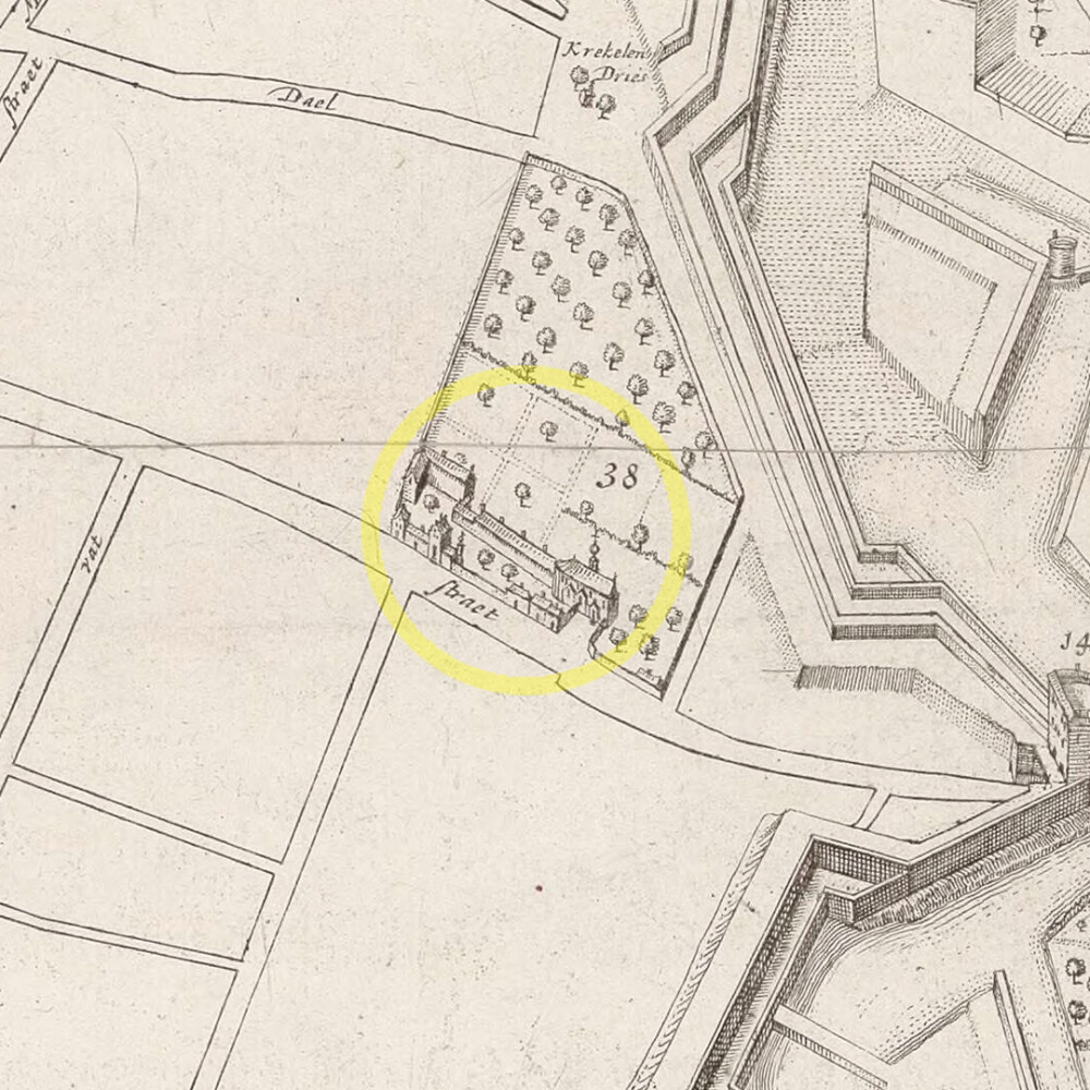 Laboureur, J., Van der Baren, J., Harrewijn, J. (1695) "Bruxella Nobilissima Brabanti Civitasae" Bibliothèque Nationale de la France (image)
