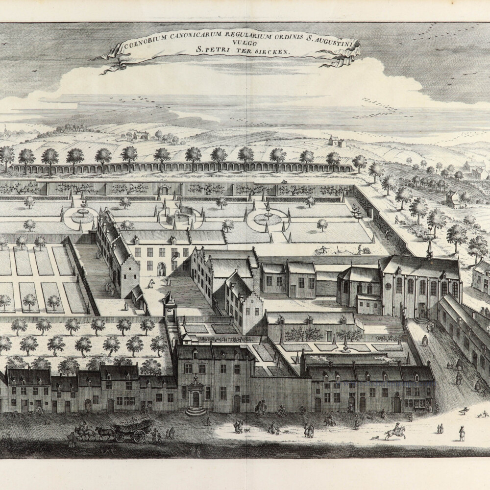 Sanderus, Antonius. (1659) "Coenobium Canonicarum Regularium Ordinis S. Augustini vulgo S. Petri ter Siecken." in "Chorographia sacra Brabantiae." Den Haag: Van Lom, 1726-27. (image)
