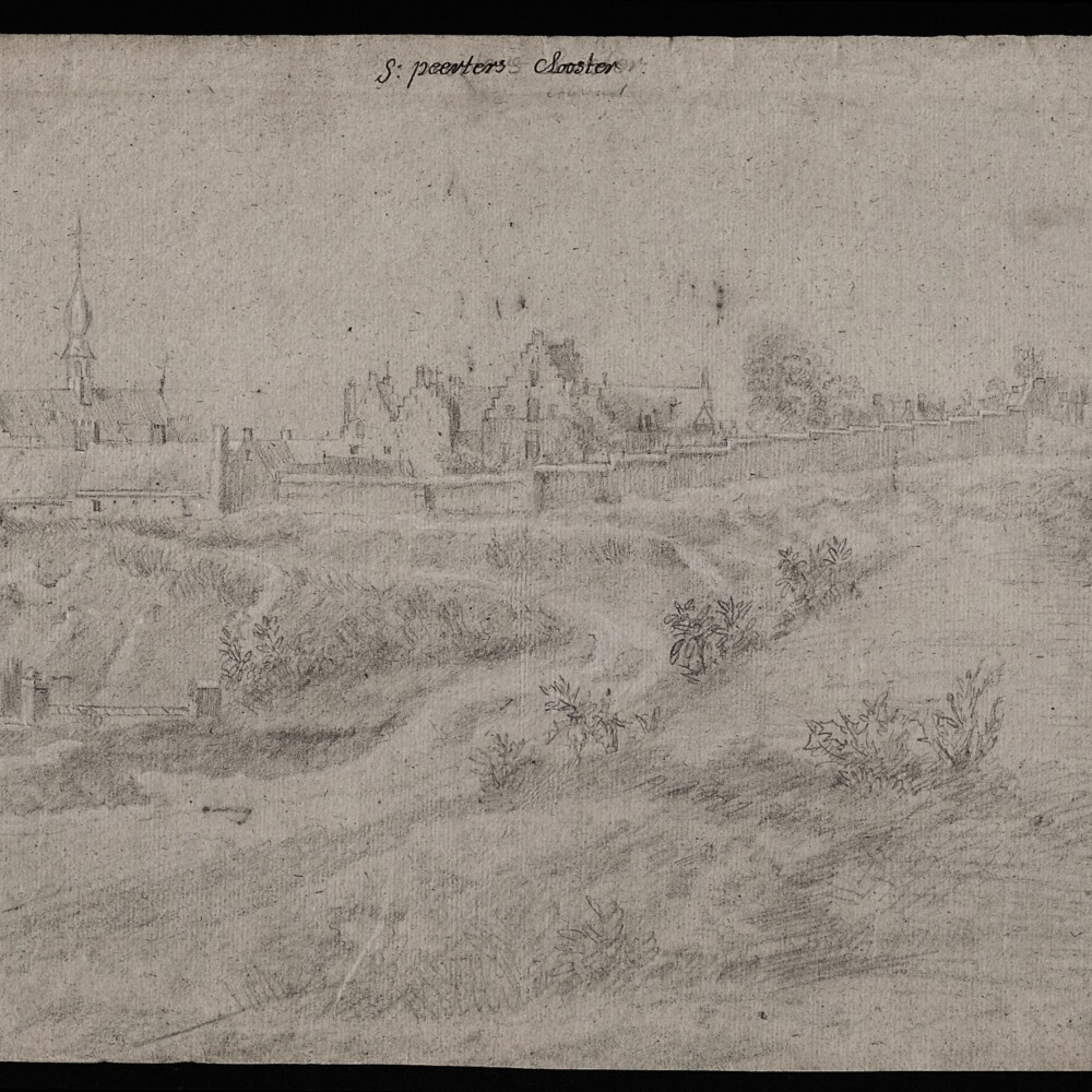 Unknown. (1700-1799) "Het Sint-Pietersklooster en Onze-Lieve-Vrouw ter Zieken: S. peeters clooster" Broodhuis Brussel (image)
